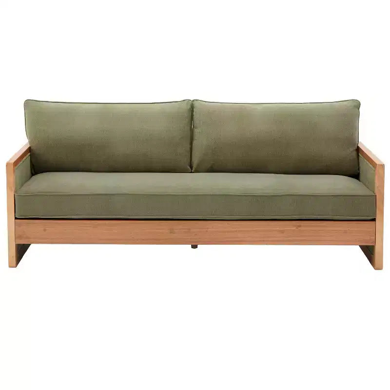 Canapé 3 places en chenille et bois d'hévéa moderne Emanuelle 77.8 Christopher Knight Home