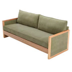 Canapé 3 places en chenille et bois d'hévéa moderne Emanuelle 77.8 Christopher Knight Home