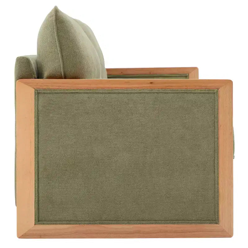 Canapé 3 places en chenille et bois d'hévéa moderne Emanuelle 77.8 Christopher Knight Home