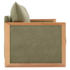 Canapé 3 places en chenille et bois d'hévéa moderne Emanuelle 77.8 Christopher Knight Home