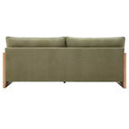 Canapé 3 places en chenille et bois d'hévéa moderne Emanuelle 77.8 Christopher Knight Home