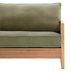 Canapé 3 places en chenille et bois d'hévéa moderne Emanuelle 77.8 Christopher Knight Home