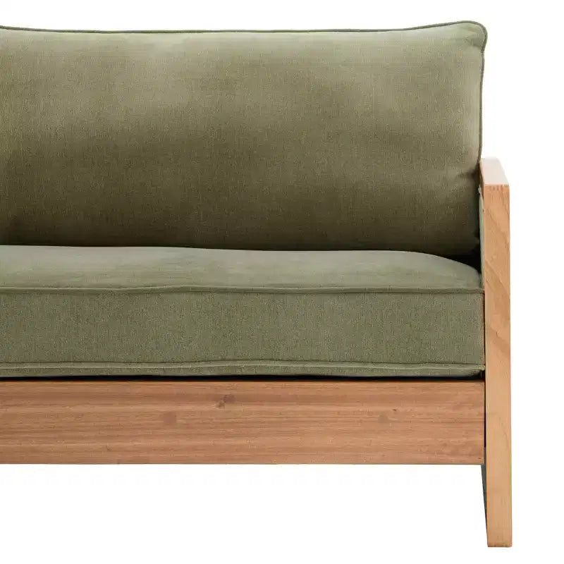 Canapé 3 places en chenille et bois d'hévéa moderne Emanuelle 77.8 Christopher Knight Home