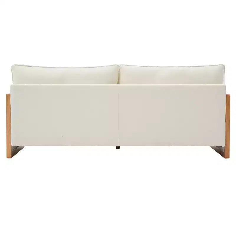 Canapé 3 places en chenille et bois d'hévéa moderne Emanuelle 77.8 Christopher Knight Home