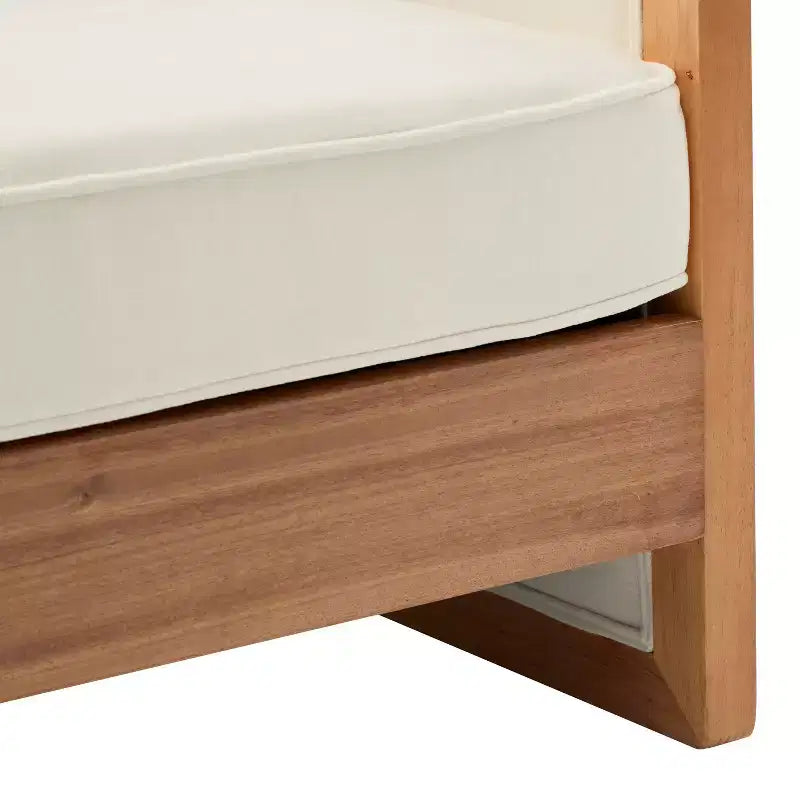 Canapé 3 places en chenille et bois d'hévéa moderne Emanuelle 77.8 Christopher Knight Home