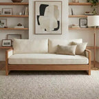 Christopher Knight Home Emanuelle 77.8 Modern Rubberwood Chenille Upholstered 3-Seater Sofa