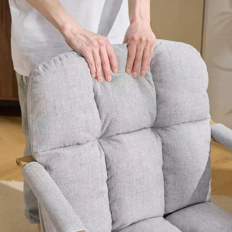Karl Home Fauteuil moderne rembourré, chaise de bureau ergonomique avec hauteur réglable, pivotant à 360°, roulettes, chaise d'appoint coiffeuse