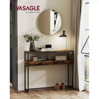 VASAGLE Table d'entrée à 2 niveaux, Table console étroite, Compartiments semi-ouverts, 23,9 x 100,1 x 80 cm