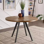 Table de salle à manger Jolana en chêne et finition noire - Chêne - iNSPIRE Q