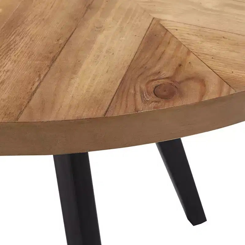 Table de salle à manger Jolana en chêne et finition noire - Chêne - iNSPIRE Q