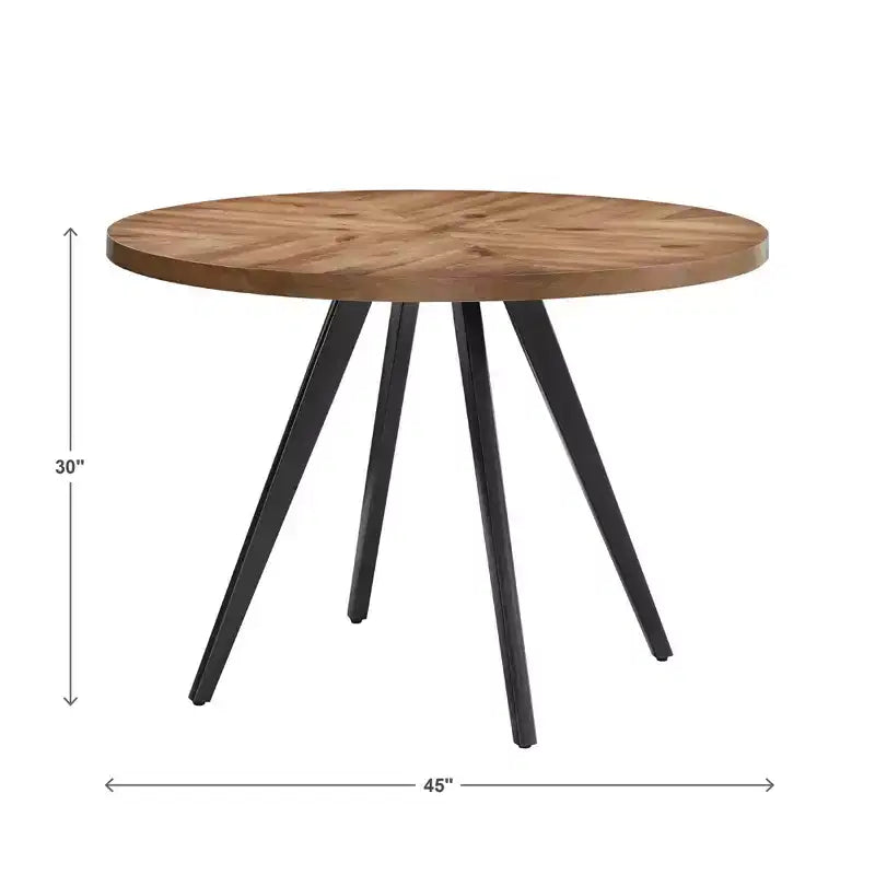 Table de salle à manger Jolana en chêne et finition noire - Chêne - iNSPIRE Q