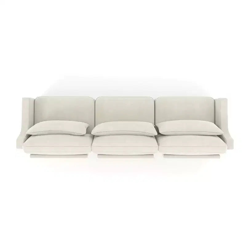 Homy Casa Canapé 3 places en chenille avec coussins lombaires, canapé rembourré moderne pour salon