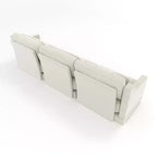Homy Casa Canapé 3 places en chenille avec coussins lombaires, canapé rembourré moderne pour salon