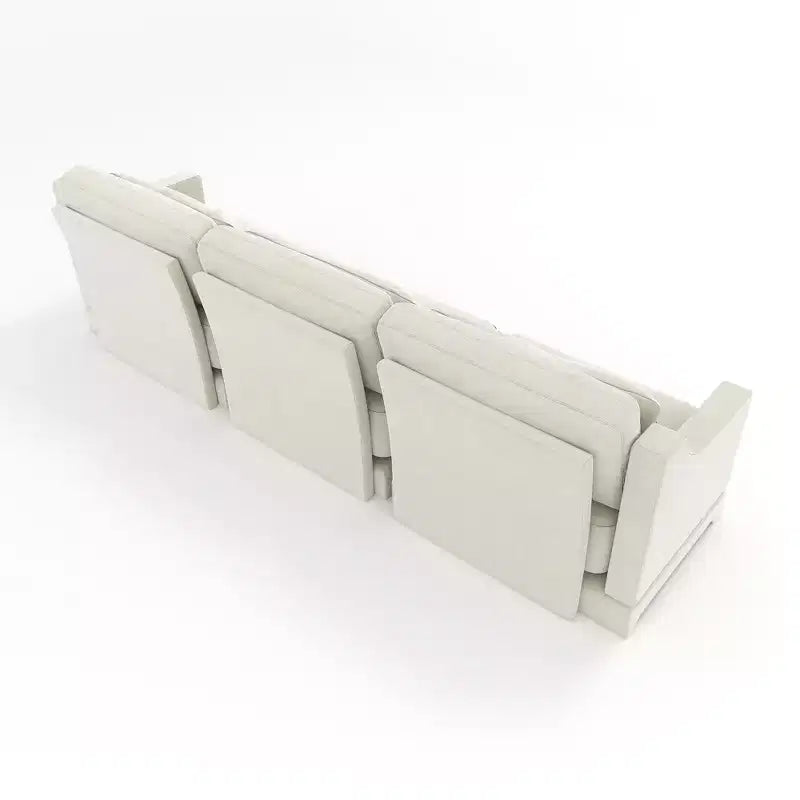 Homy Casa Canapé 3 places en chenille avec coussins lombaires, canapé rembourré moderne pour salon