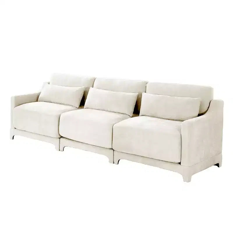 Homy Casa Canapé 3 places en chenille avec coussins lombaires, canapé rembourré moderne pour salon