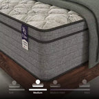 Matelas hybride Elite Series Machka à gel rafraîchissant, gris et blanc
