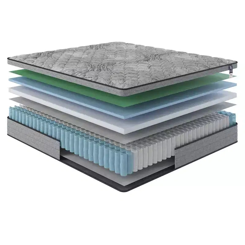 Matelas hybride Elite Series Machka à gel rafraîchissant, gris et blanc