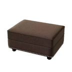 Pouf rembourré en velours Eloise de GDFStudio avec garniture cloutée