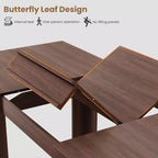 Table à manger extensible de 160 cm à 220 cm pour 6-10 personnes, tables de cuisine de style rustique avec cadre robuste en bois, grande table de dîner rectangulaire pour salle à manger