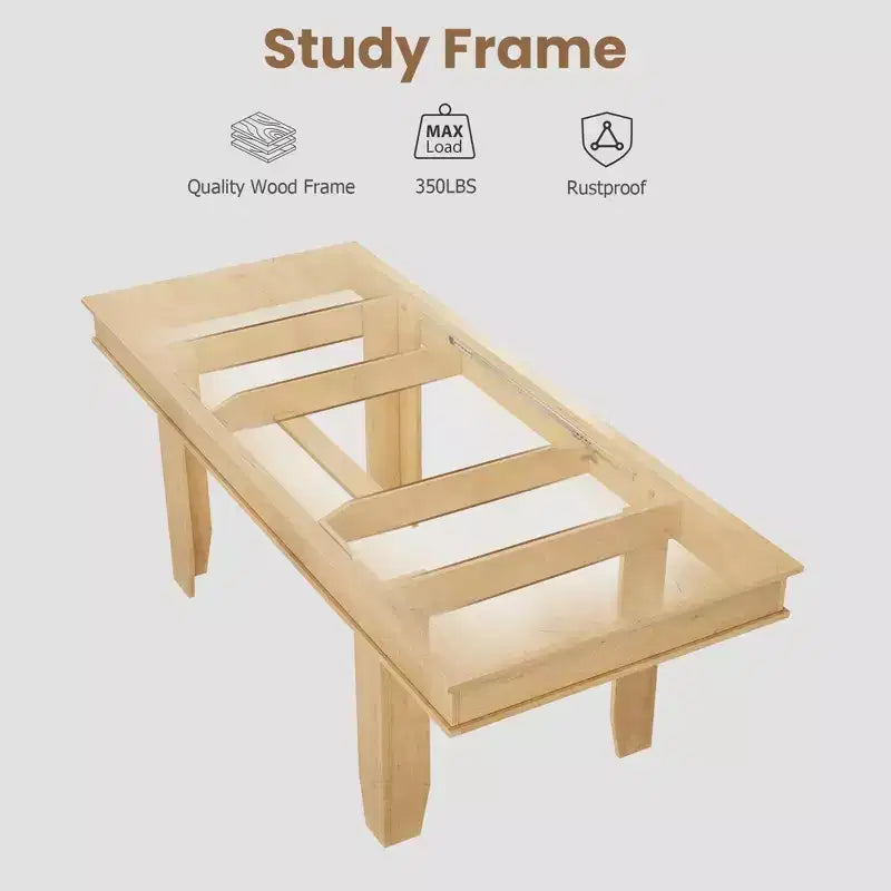 Table à manger extensible de 160 cm à 220 cm pour 6-10 personnes, tables de cuisine de style rustique avec cadre robuste en bois, grande table de dîner rectangulaire pour salle à manger