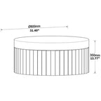 Table basse de rangement ronde moderne Caldrin avec compartiment caché GDFStudio