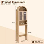Meuble de rangement arqué au-dessus des toilettes avec portes en acrylique, étagère de salle de bain, meuble de salle de bain moderne avec étagère réglable