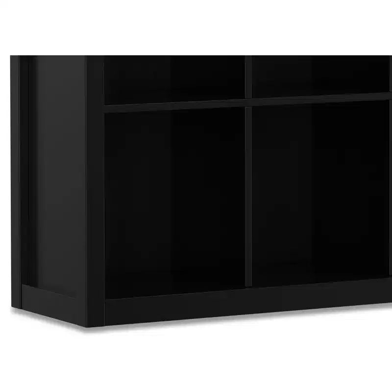 Bibliothèque et unité de rangement transitionnelle à 9 casiers Stratford en BOIS MASSIF de 45 po x 43 po