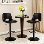 Lot de 2 tabourets de bar réglables, tabourets de comptoir robustes avec vérin à gaz pour îlot de cuisine, salle à manger, noir