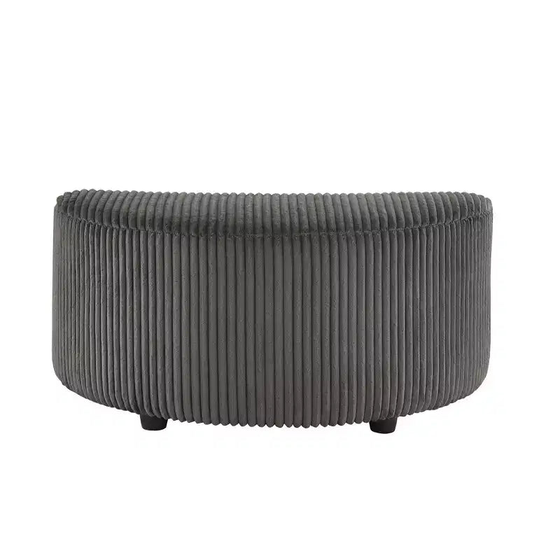Pouf Louth Wale en velours côtelé et demi-lune - iNSPIRE Q