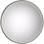 Uttermost Stefania Antiqued Silver Leaf 40 Round Oversized Mirror