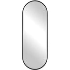 Uttermost Varina 60 x 22 Tall Black Finish Oval Mirror
