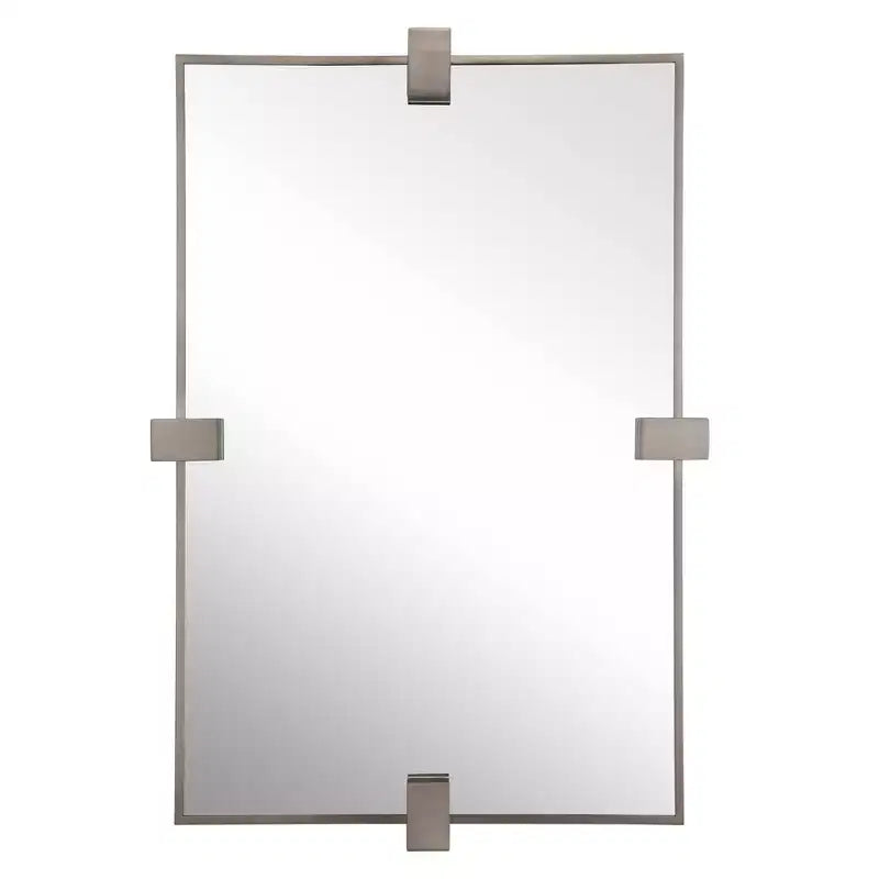 Uttermost Bateau Brushed Gun 25 1/4 x 37 1/4 Wall Mirror