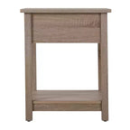 HomeStock Table de chevet rectangulaire en métal pour salon et chambre à coucher