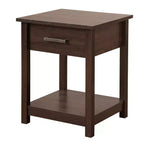 HomeStock Table de chevet rectangulaire en métal pour salon et chambre à coucher