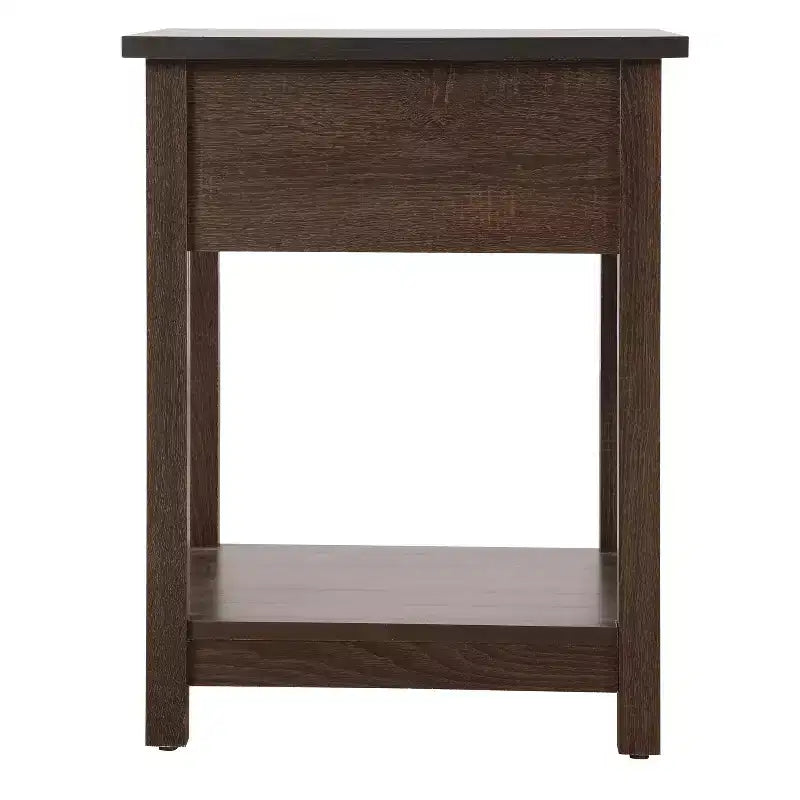 HomeStock Table de chevet rectangulaire en métal pour salon et chambre à coucher