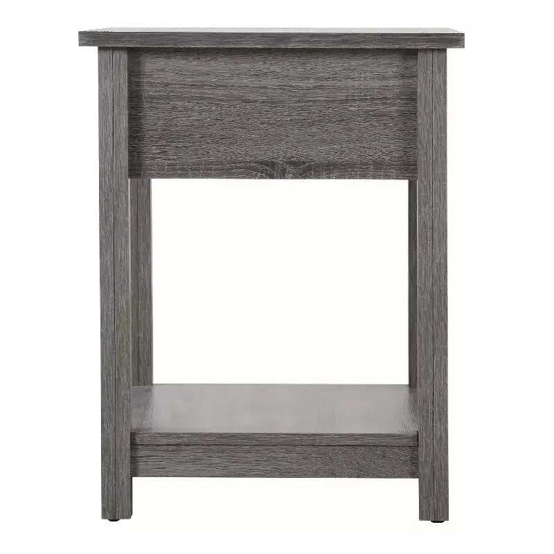 HomeStock Table de chevet rectangulaire en métal pour salon et chambre à coucher