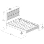 Lit double complet cannelé Sera