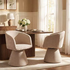 Christopher Knight Home Chai, chaises de salle à manger modernes rembourrées en métal pivotantes à 180° (Lot de 2)