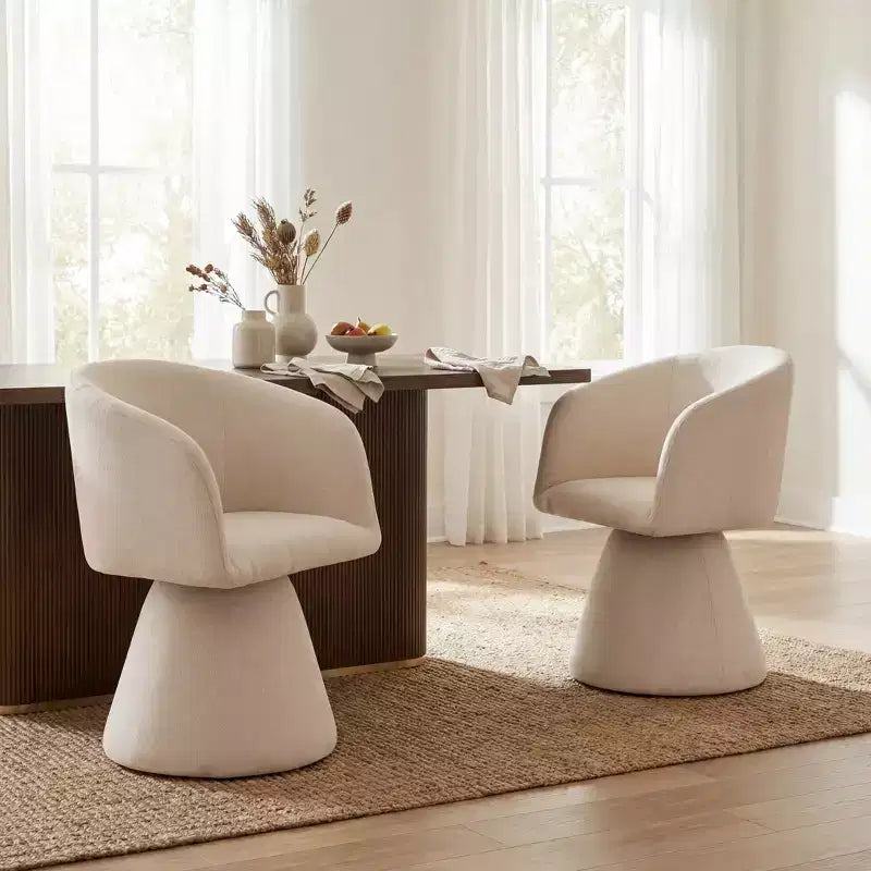 Christopher Knight Home Chai, chaises de salle à manger modernes rembourrées en métal pivotantes à 180° (Lot de 2)