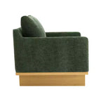 Fauteuil d'appoint Christopher Knight Home Niran en hévéa moderne, rembourré en tissu bouclé, avec coussin moelleux