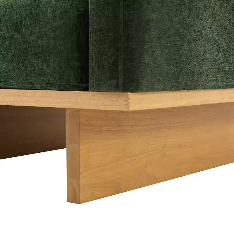 Fauteuil d'appoint Christopher Knight Home Niran en hévéa moderne, rembourré en tissu bouclé, avec coussin moelleux