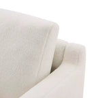 Fauteuil d'appoint Christopher Knight Home Niran en hévéa moderne, rembourré en tissu bouclé, avec coussin moelleux