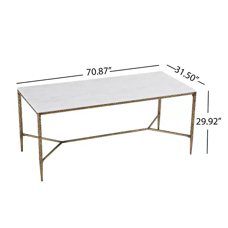 Table de salle à manger Yvanna 7 pièces de Christopher Knight Home de style industriel chic, en pierre frittée forgée à la main, avec chaises de salle à manger rembourrées à accoudoirs.