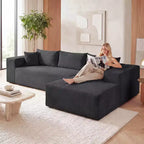 Costway Grand canapé modulaire 110,5 avec assises profondes et dossiers confortables, accoudoirs confortables Beige/Gris/Vert/Noir