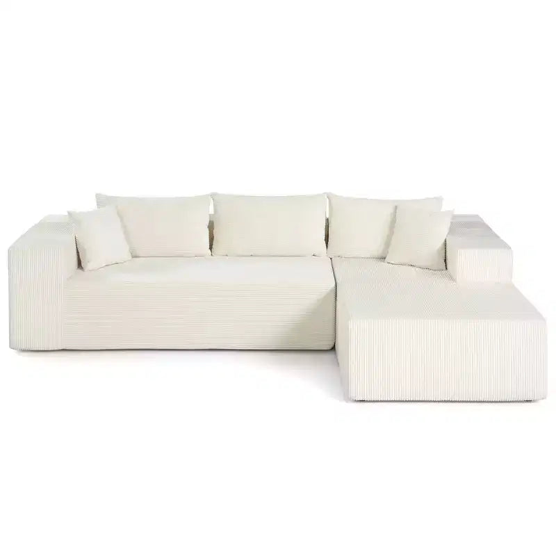 Costway 110.5 Modular Sectional Sofa with Deep Seats & Comfy Backrests, Comfy Armrests Beige/Gray/Green/Black
