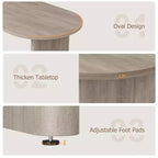 Table à Manger Ovale, 6-8 Places, Table de Cuisine Style Ferme, 160 cm de Long, Plusieurs Coloris au Choix pour Salle à Manger ou Salon