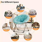 Grande chaise pliante confortable à fleurs pour adultes, fauteuil rembourré en coton avec cadre en métal pour chambre, salle de jeux et petits espaces