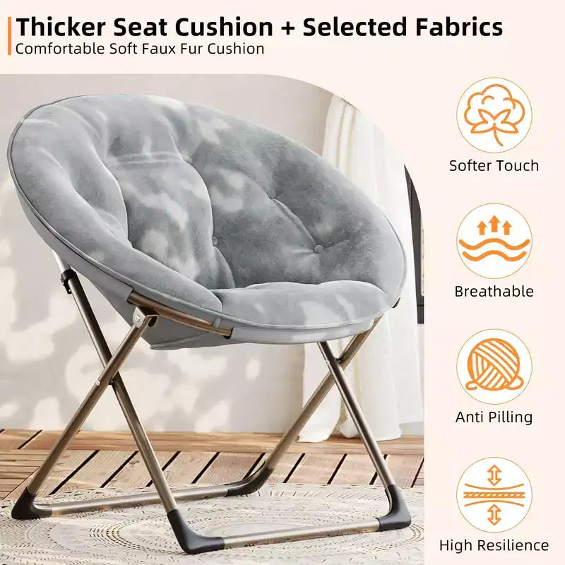 Grande chaise pliante confortable à fleurs pour adultes, fauteuil rembourré en coton avec cadre en métal pour chambre, salle de jeux et petits espaces