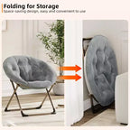 Grande chaise pliante confortable à fleurs pour adultes, fauteuil rembourré en coton avec cadre en métal pour chambre, salle de jeux et petits espaces