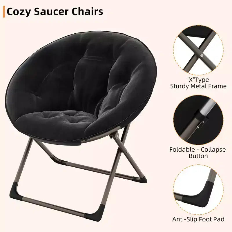 Grande chaise pliante confortable à fleurs pour adultes, fauteuil rembourré en coton avec cadre en métal pour chambre, salle de jeux et petits espaces